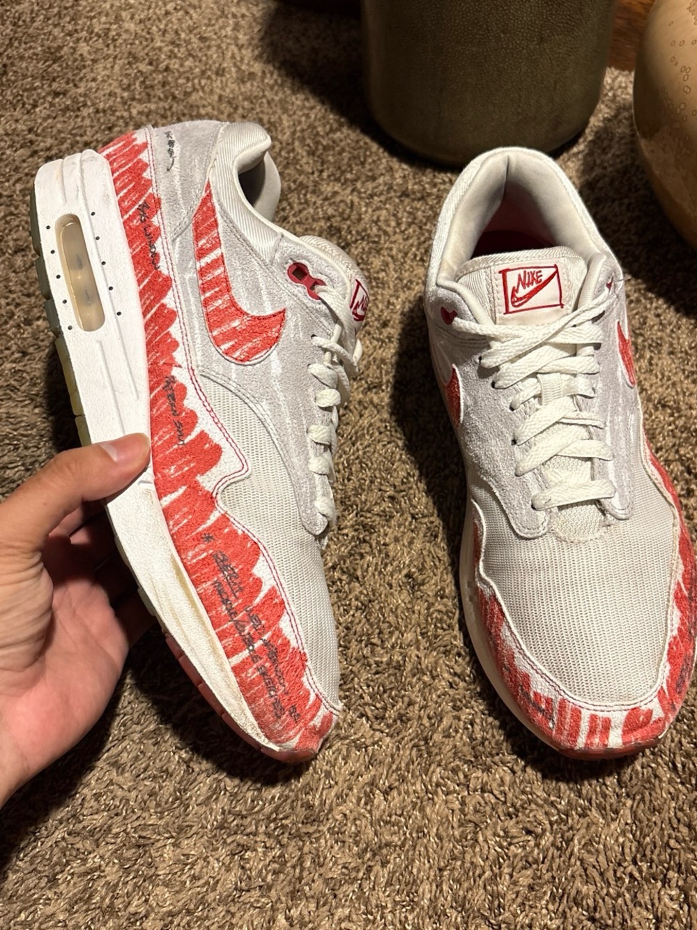 Nike Air Max 1 Sketch to Shelf University Red Men’s Size 11